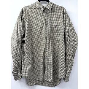 Ralph Lauren Classic Shirt Men's 2XL Multi Cotton Plaid‎ Long Sleeve Button Down